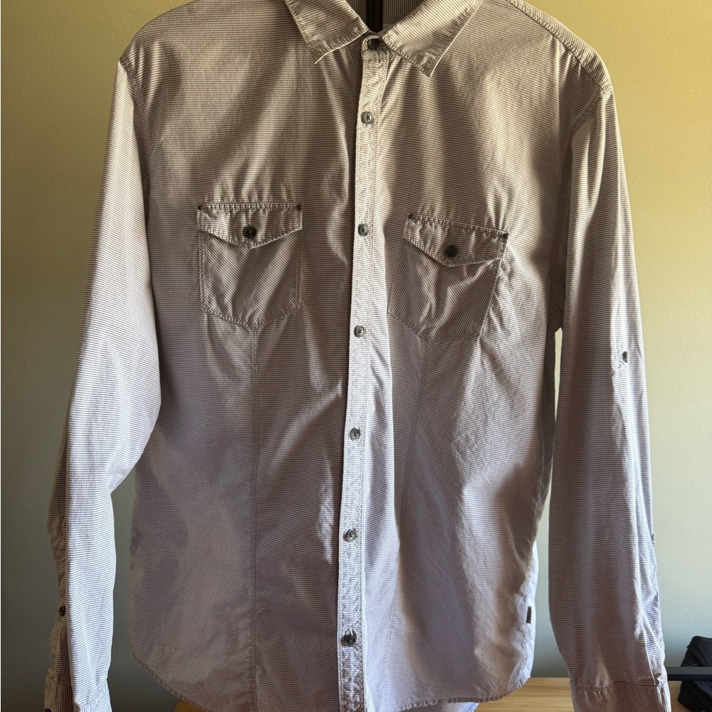 Calvin Klein striped long sleeve dress shirt